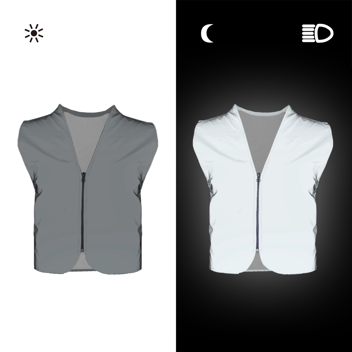 Cycling Hi Vis Gear - Reflektierende Weste von Salzmann, gut sichtbare