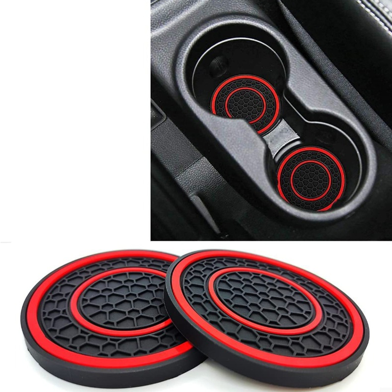 Water Bottle Holder - Auto-Getränkehalter-Auflagen: Rutschfeste Diamant-Strass-Gummimatte für Flaschenhalter, Untersetzer,
