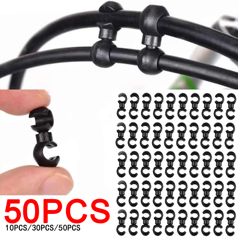 Cycling Gear Guide - Drehbare MTB-Bremskabelclips Fahrrad-Schaltzugkabelhalter Stabile Leitclips für