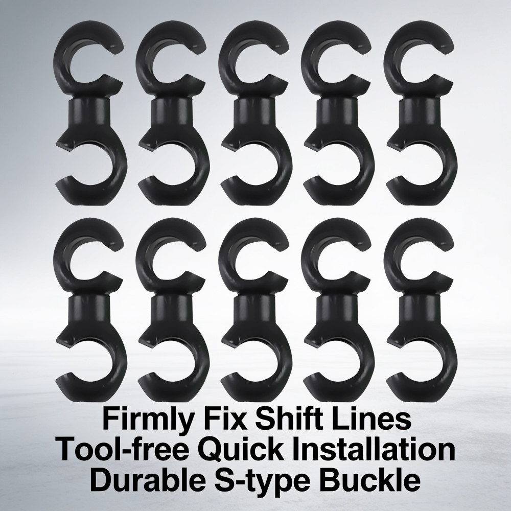 Cycling Gear Guide - 10 Stück Fahrrad-Schaltzugkabel-Schnallen, Führungskabel-Clips, drehbare MTB-Bremszug-Clips