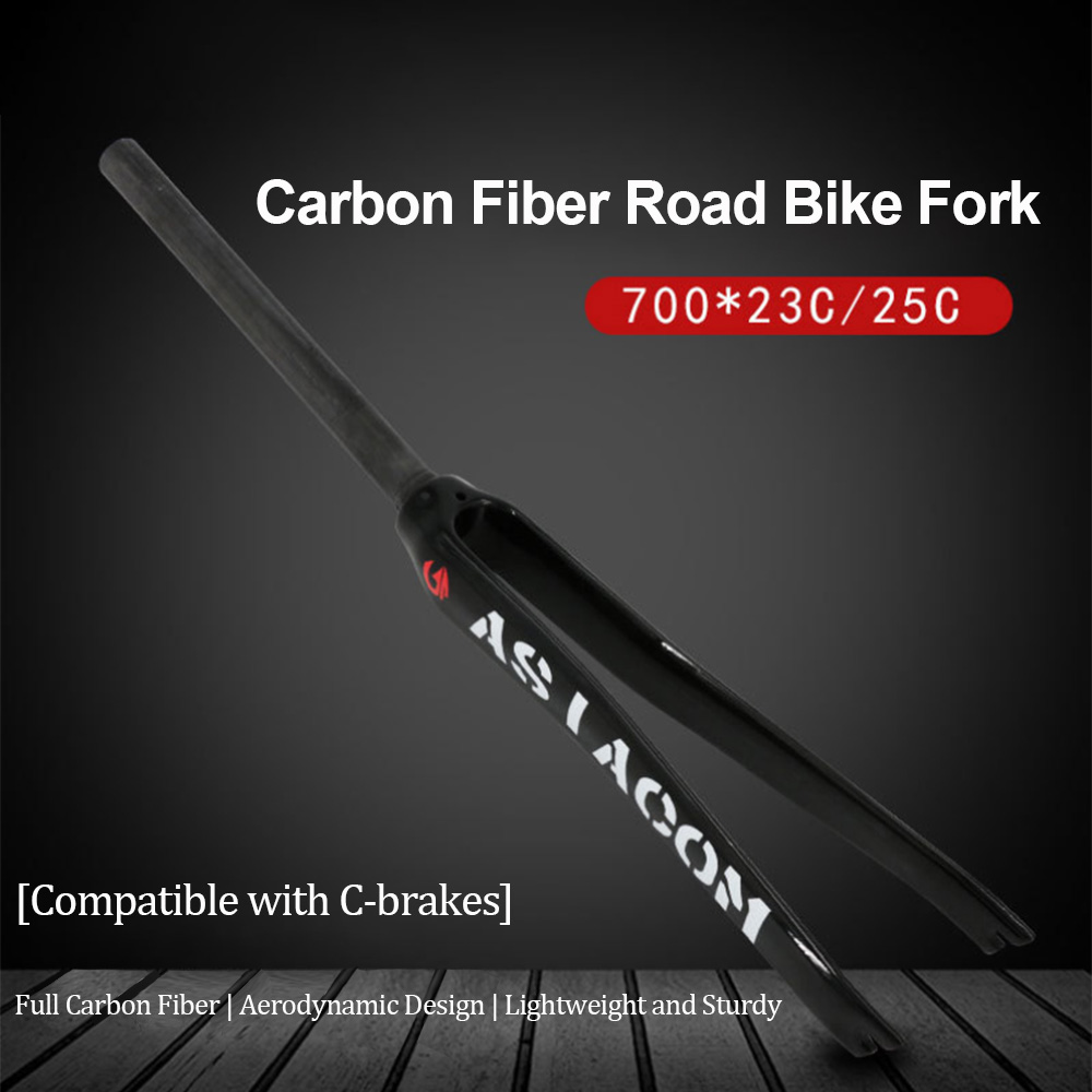 Cycling Gear And Equipment - Vollcarbon-Rennrad mit festem Gang, starre Vorderradgabel,