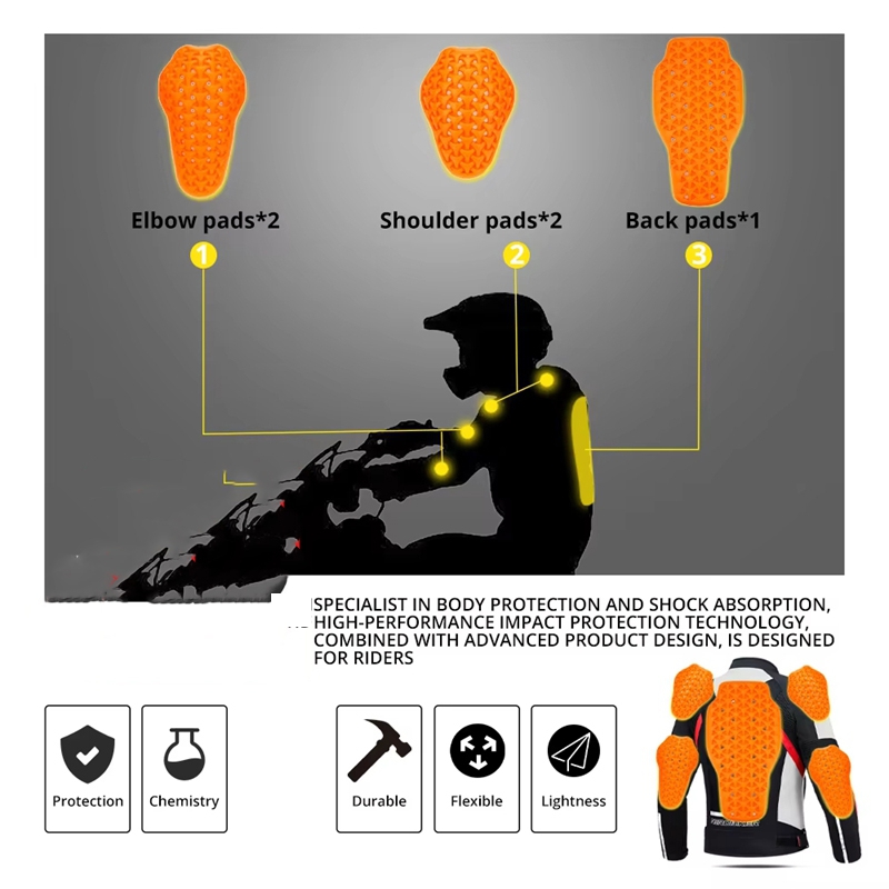 Cycling Gear And Equipment - Radfahrausrüstung Rücken-Ellbogen-Knie-Schulter-Brust-Hüft-Protektor Jackeneinlage Schutzausrüstung Schutzpolster Reitbeinschutz