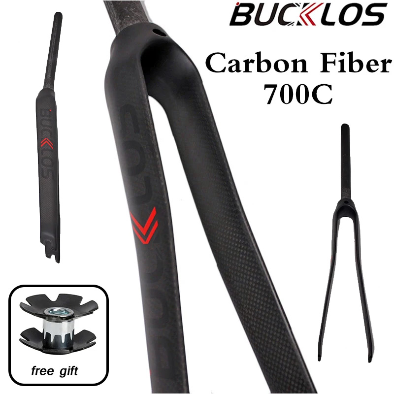 Cycling Low Gear - BUCKLOS 700C Rennradgabel, 3K Vollcarbon-Fahrradgabeln, leichte