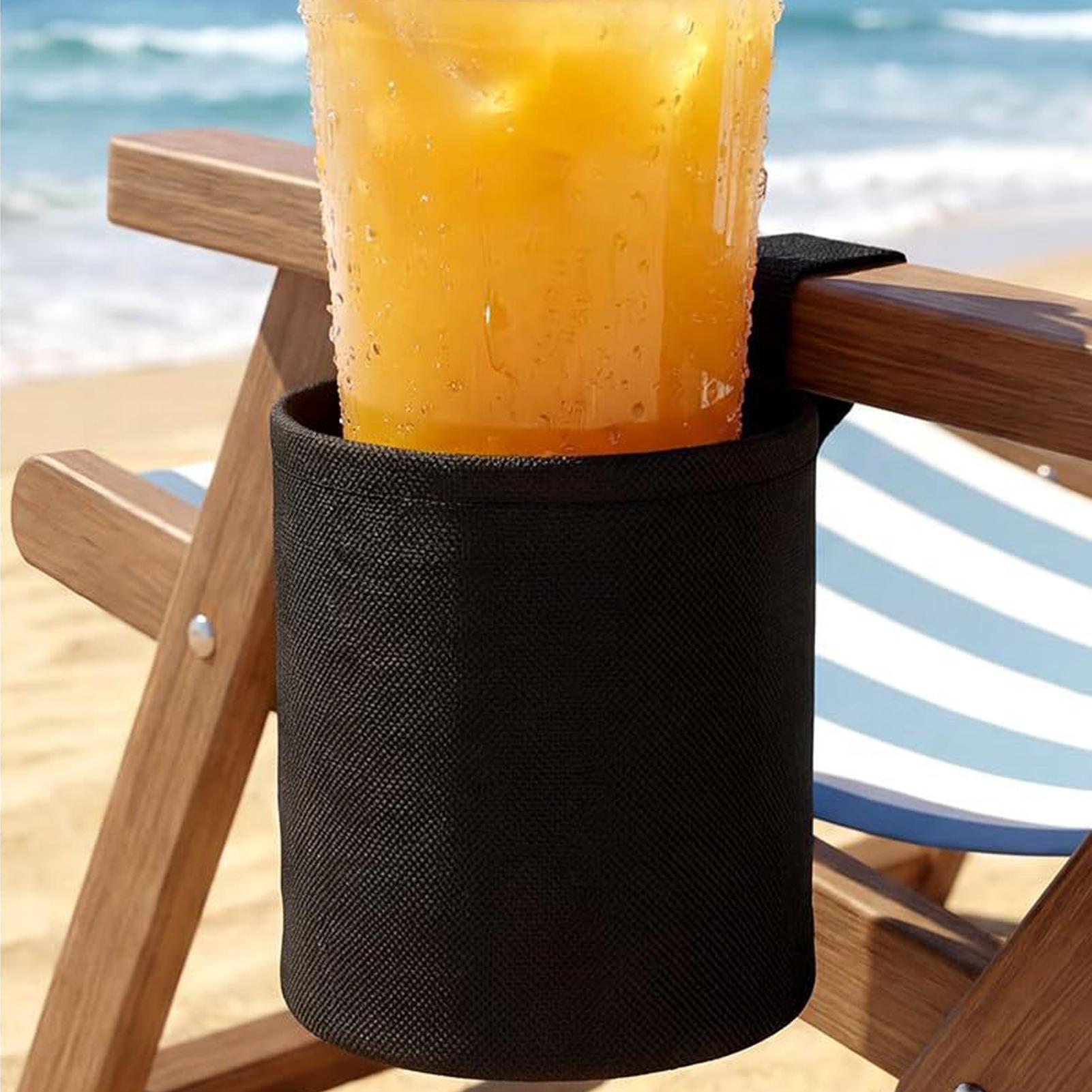 Water Bottle Holder - Strandstuhl-Getränkehalter aus 600D Oxford-Gewebe, Getränke-Organizer für