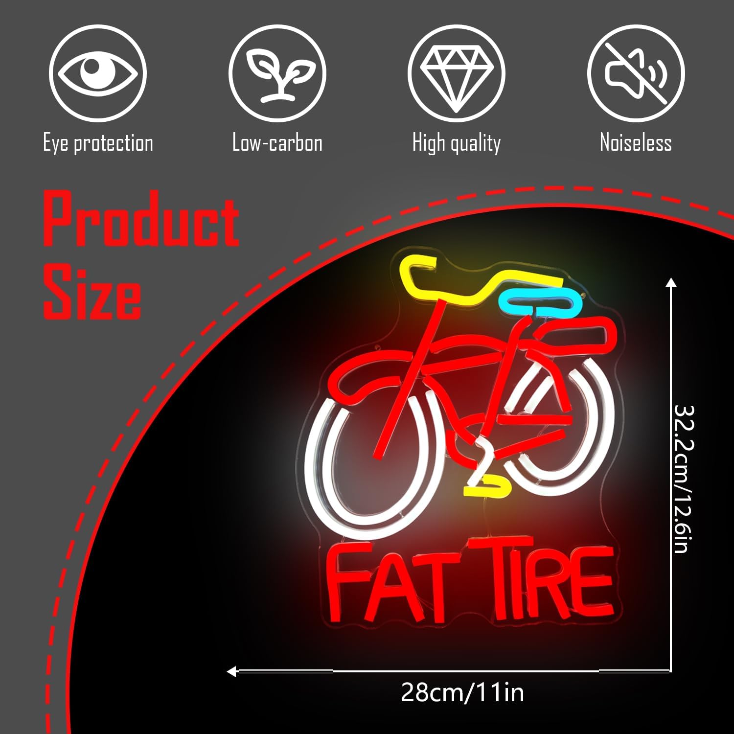 Fat Tire Bike LED-Neonschild U – Cycling Gear Indoor Bewertung und Preis